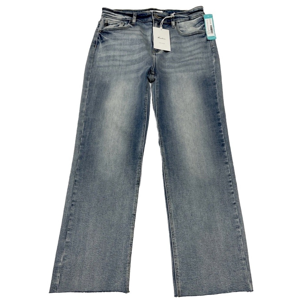 NWT Kan Can Sutton High Rise Crop Straight Jean Indigo Blue Women's Size 8/29